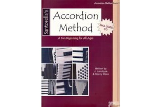 SANTORELLA'S ACCORDION MEHTOD BOOK 3 WITH CD A FUN BEGINNING FOR ALL AGES NEW