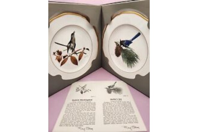Limited Edition Spode RAY HARM Plates - American Songbird Series - *SET OF 2*