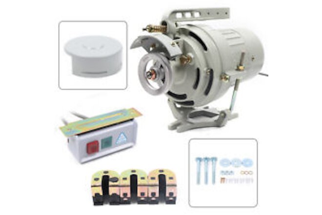 Clutch Motor For Industrial Sewing Machines 250W, 110V 3450RPM with Belt Guard