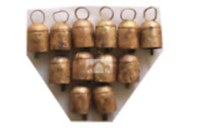 Handmade Decorative 2.5" Inches Tin Metal Bells Home Decor Vintage X Mas Lot 12