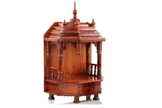 Premium Hand Made Wooden Temple | Wooden Indian Mandir | Symbolic God House |...