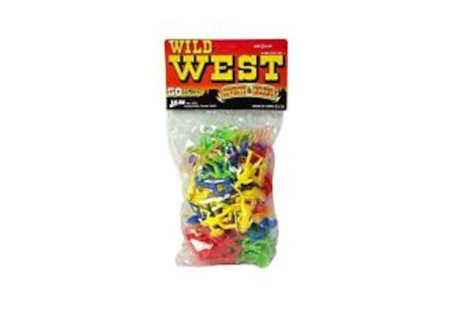 Vintage 1998 Wild West JA-RU Cowboys & Indians 50 Piece Set Plastic Toys NEW