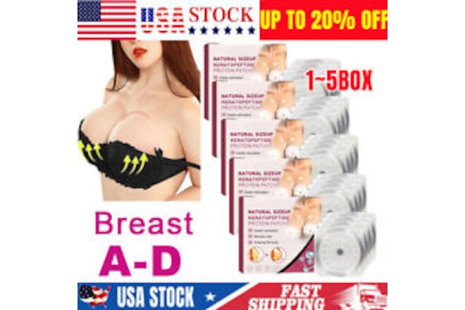 1~5BOX Herbal Breast Enhancement Patch-Chest Growth Protein BOOBS UP Patch USA