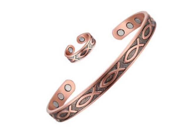 Gorgeous Magnetic Bracelet RING Men Women Balance Energy Power Christmas Gift Qi