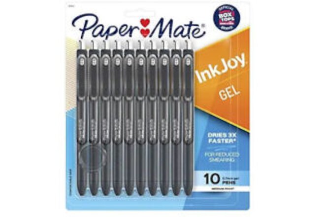 Paper Mate InkJoy Gel Pens, Medium Point, Black, 10 Count - 1951640