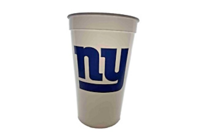 NY Giants Budweiser Bud Light Beer Cup Plastic 16oz New White and Dark Blue