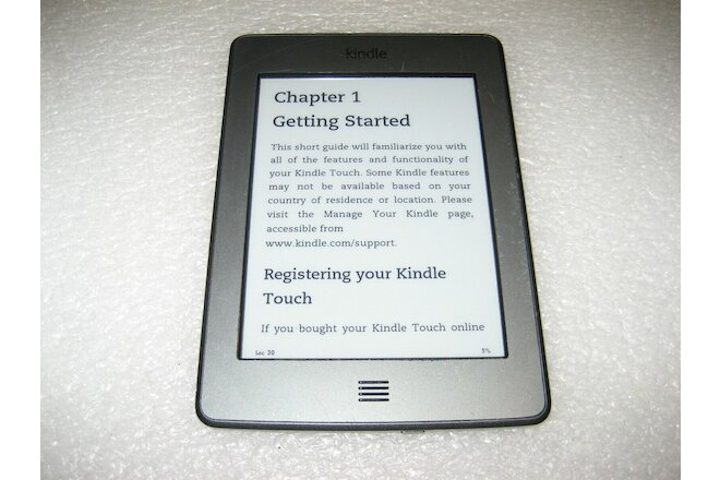 Amazon Kindle Touch 4th Generation, Wi-Fi, 4GB, 6", D01200, Text-to-Speech