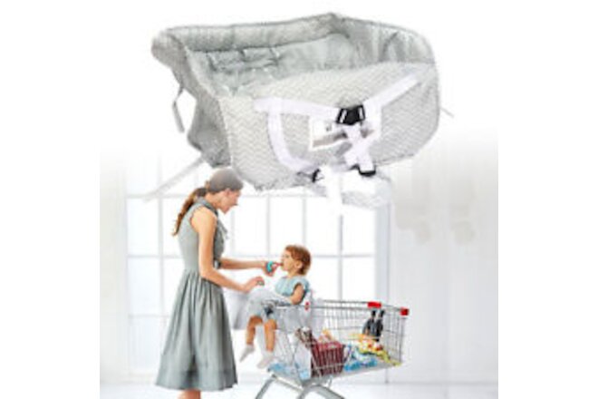 Foldable Baby Shopping Cart Cover Seat Cushion High Chair Trolley Cover