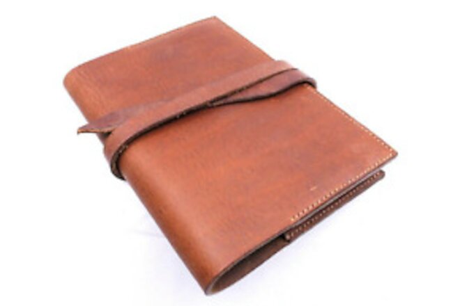 Leather Journal Cover & Book Genuine Cowhide Bible Diary Office Planner