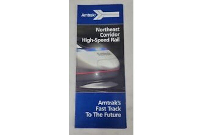 New Vintage 1999 Amtrak Brochure "Northeast Corridor High Speed Rail