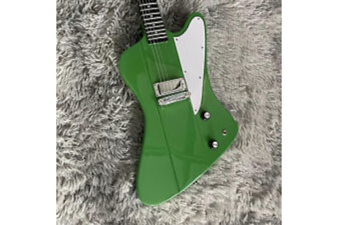 Unbranded Solid Green Firebird Electric Guitar 6 Strings Mini Pickup Chrome Part