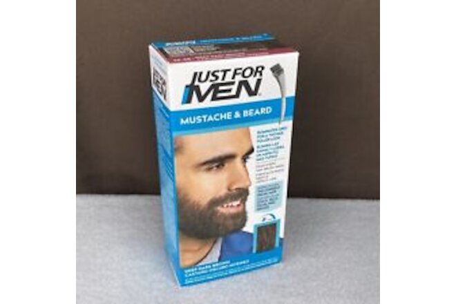 NEW! Just for Men Mustache & Beard Facial Hair Dye Kit M-46 Deep Dark Brown