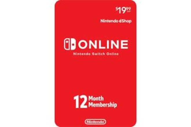 Nintendo Switch Online 12-Month Membership (Family)