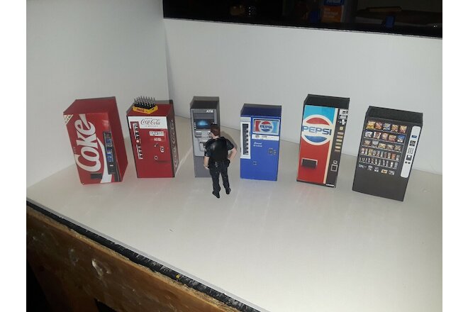 1:24 & 1:25 scale diorama 6 vending machines  Diorama Accessory Items