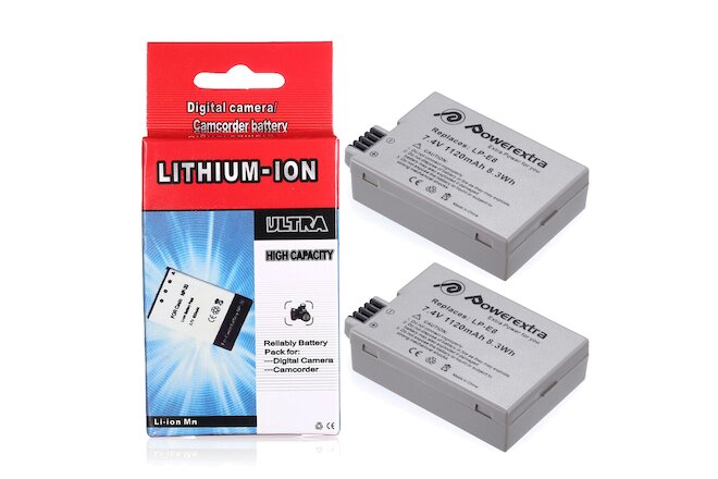 2 Pack NEW Rechargeable Battery For Canon LP-E8 Rebel T2i T3i T4i T5i 550D 600D