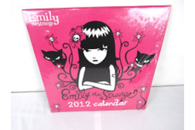 Emily the Strange Sealed 2012 Calendar - Cosmic Debris Etc. Inc. - Unused - Goth
