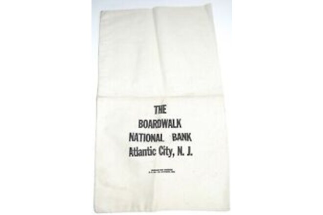 VINTAGE THE BOARDWALK NATIONAL BANK ATLANTIC CITY NJ PRISTINE MONEY COIN BAG