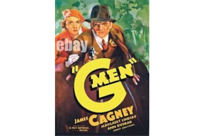 James Cagney G MEN FBI Roaring Twenties Gangsters 16.5 X 11.7 Repro LC Crime '35