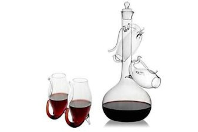Crystal Port, Sherry and Dessert Wine Glasses Sippers & Decanter, Cordial Sch...