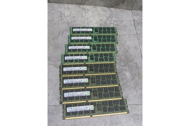 Lot of 8 8GB 64GB Kit SAMSUNG PC3L-12800R 1600MHZ Memory ECC SERVER RAM! 1RX4!