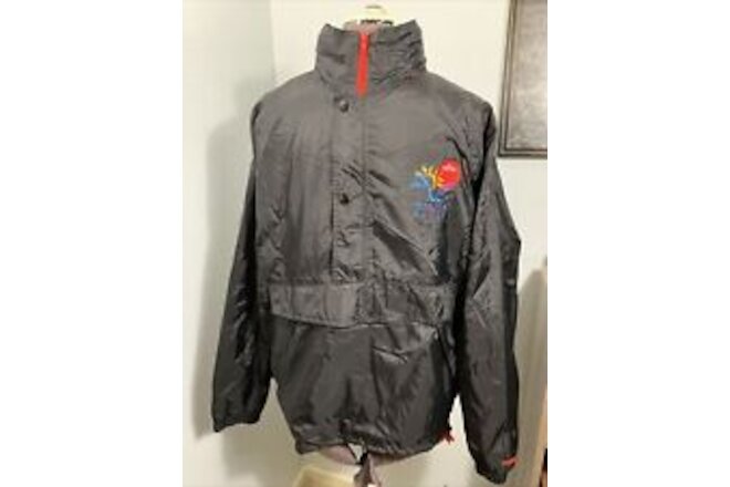 Olympics Jacket 1998 Nagano Rawlings Fujitsu Black Vintage Jacket Adult Large