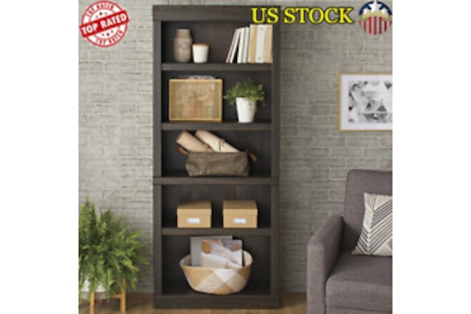5 Tier Bookcase Home Office Display Storage Furniture Hallway Adjustable Shelves