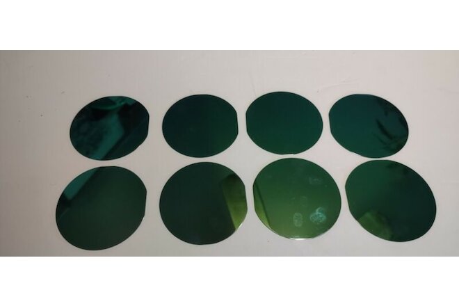100  Vintage Computer - 3" Silicon Wafers 1990's BLANK - Green Iridescent