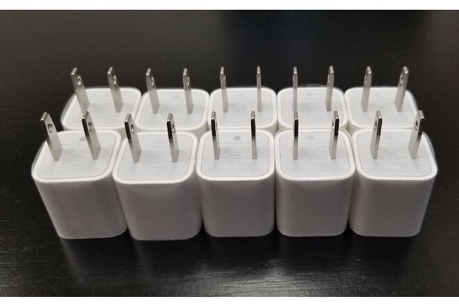 Apple iPhone USB Power Wall Cube OEM Charger Adapter Block XS/XR/11/8+/7/6 (10x)