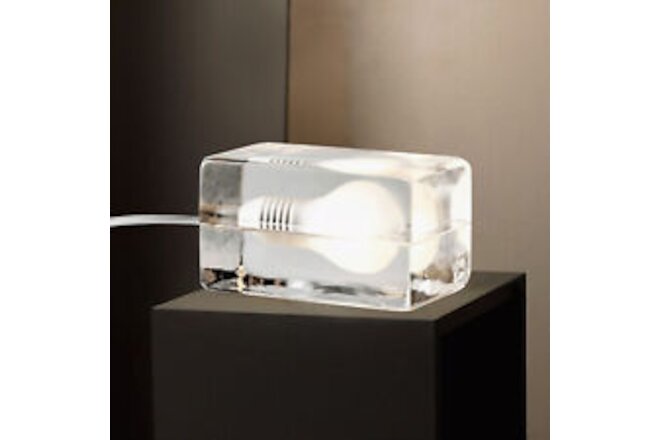 Nordic Glass Desk Light Ice Cube Lamp Bedroom Bedside Lamp  w/Wire Lamp Holder