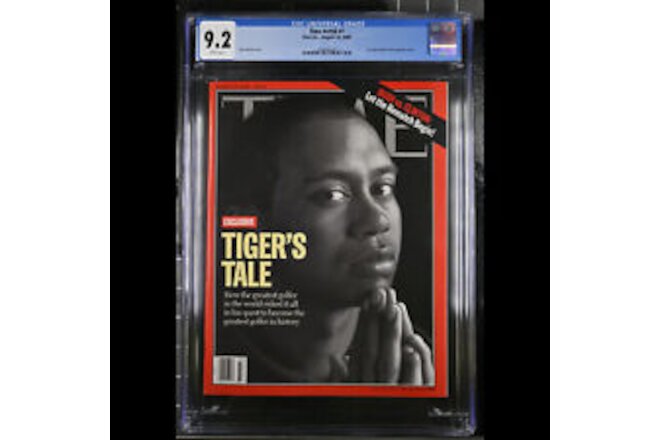 Time Magazine August 14, 2000 Tiger Woods "Tiger's Tale" 1st cover CGC 9.2 POP 1