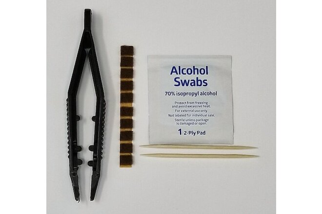 10 Brown Pressure Pads - Cassette Tape Repair Peel and Stick Felt + Free Sleeves
