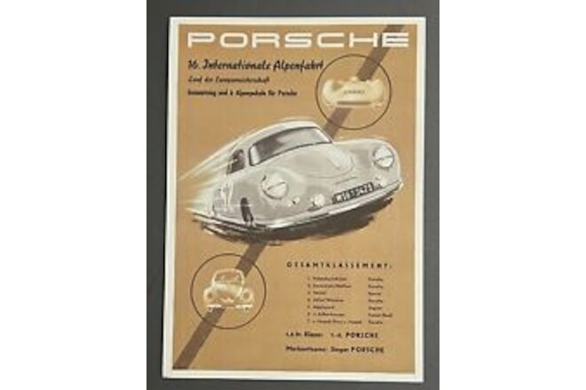 1951 Porsche Gmund Coupe Post Card - RARE!! Awesome L@@K