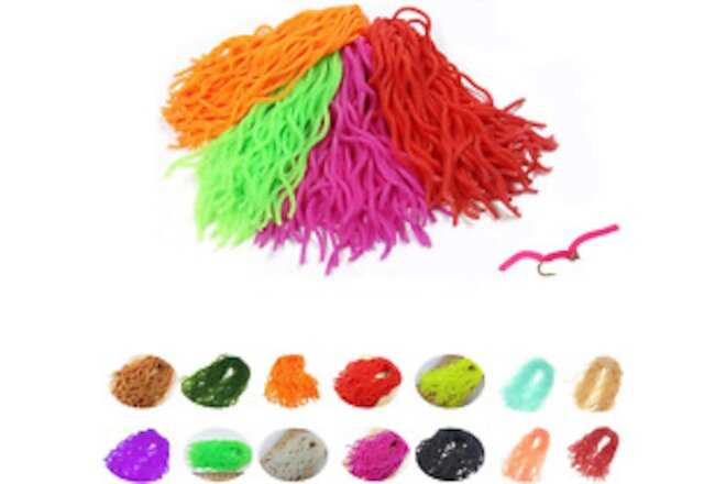 Greatfishing Best Color Combo Set Leg Squirmy Wormy Fly Tying Materials for San