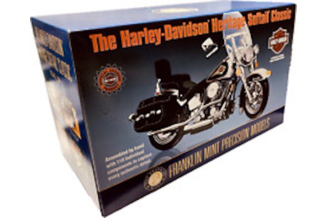 NEW FRANKLIN MINT HARLEY DAVIDSON HERITAGE SOFTAIL CLASSIC 1:10 SCALE DIECAST