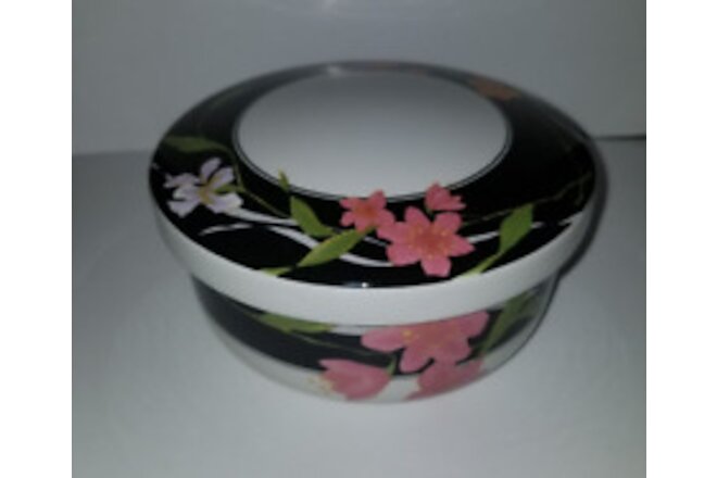 HanKook Candy Box With Cover 35/802 Flower Ring Design Made In Korea Vintage