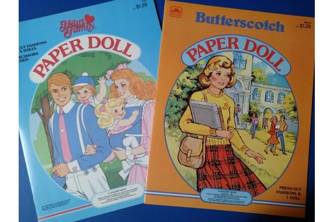 Vintage PAPER DOLL Books~Lot of 2~ Barbie, Butterscotch ~ Uncut