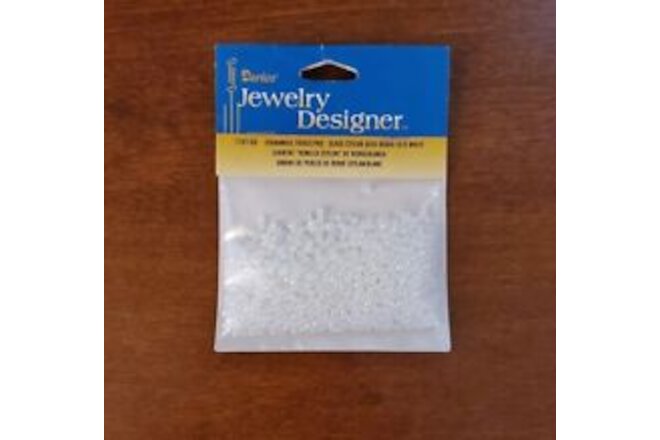 Darice Jewelry Designer 20 Grams Ceylon Seed Beads 1101-56 White NOS