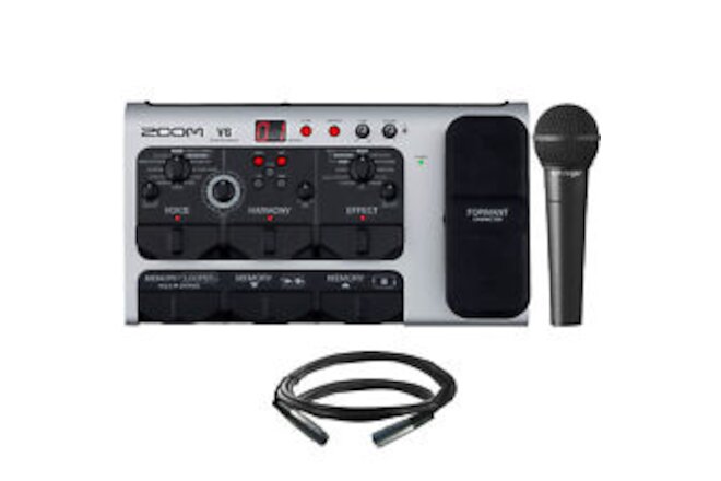 Zoom V6-SP Multi-Effects Vocal Processor Pedal + XM8500 Dynamic Cardioid Mic Kit
