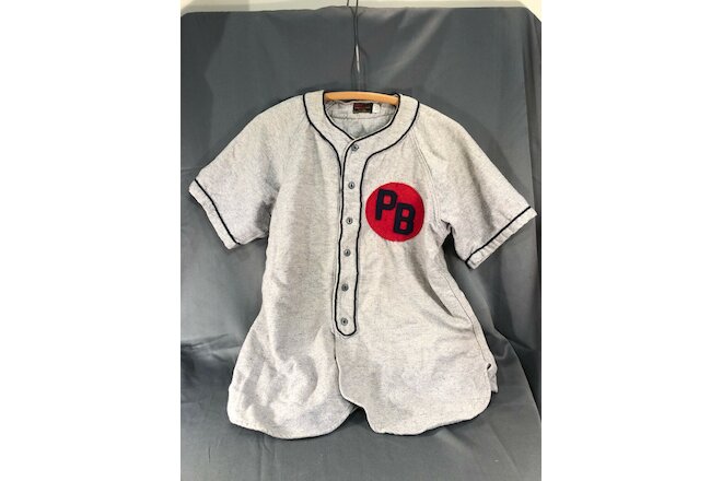 Vintage Wilson Label Baseball Uniform PB Palm Beach Pinstripe Wool Throwback 12