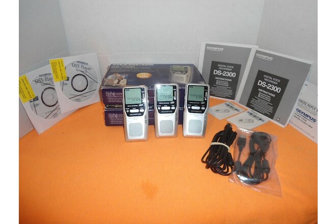 Olympus DS-2300 Digital Voice Recorder- (SELLING LOT BUNDLE OF 3 RECORDERS)!