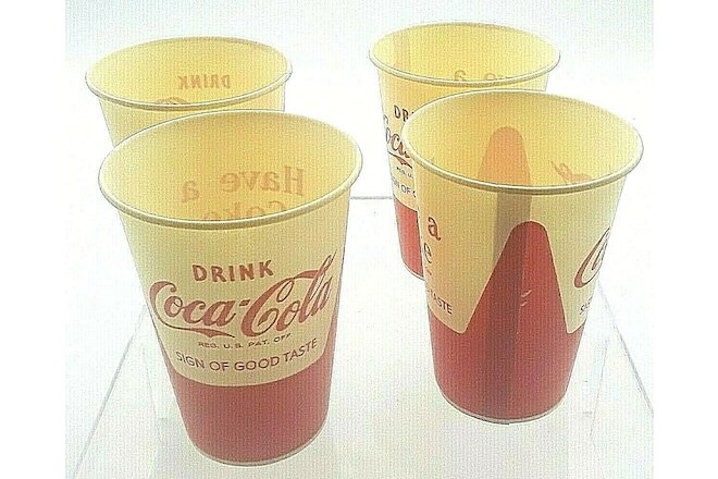Lot Vintage Lily Coca Cola Vending Machine Wax Paper Cups 785 Sign Good Taste