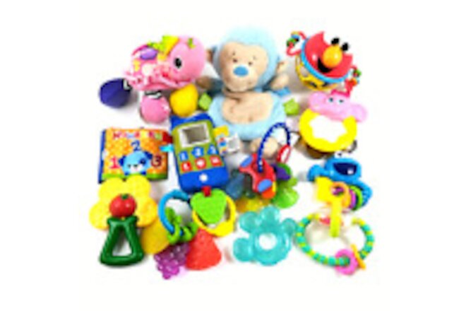 Baby Toys Lot Teethers Developmental Sensory Rattles Assorted Brands (12 Pcs)