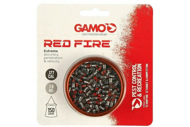 Gamo .177 Cal 7.8gr. 150ct RED FIRE Extreme Accuracy Penetration Pellets Ammo