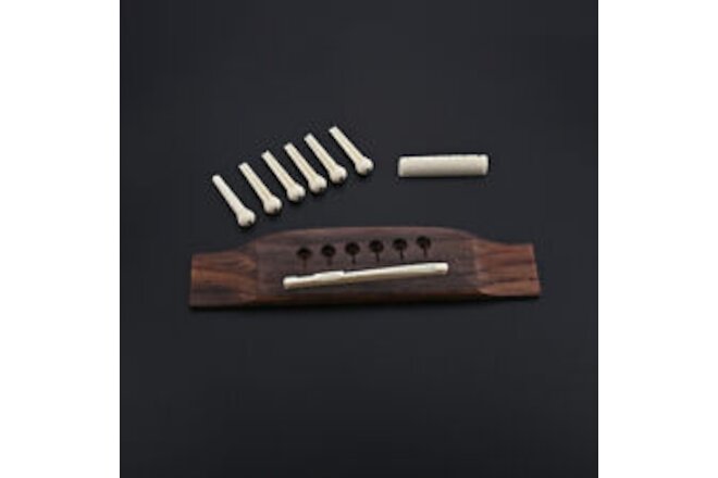 Rosewood Acoustic Guitar Bridge Saddle Nut End Pcs Pins Sets High Quality USA