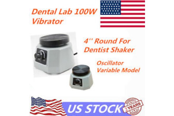 Dental Vibrator 4" Round Variable Speed Shaking Oscillator Laboratory Vibrator