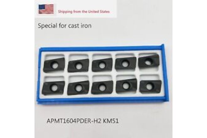 10pcs APMT1604 PDER-H2 Carbide Inserts for 400R Milling Used for cast iron
