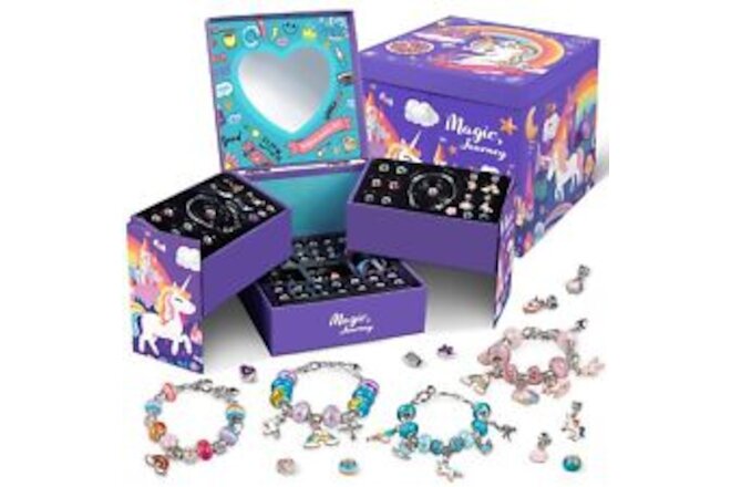 Bracelet Making Kit for Girls,Unicorn DIY Charm Jewelry Craft Set,Arts and Cr...