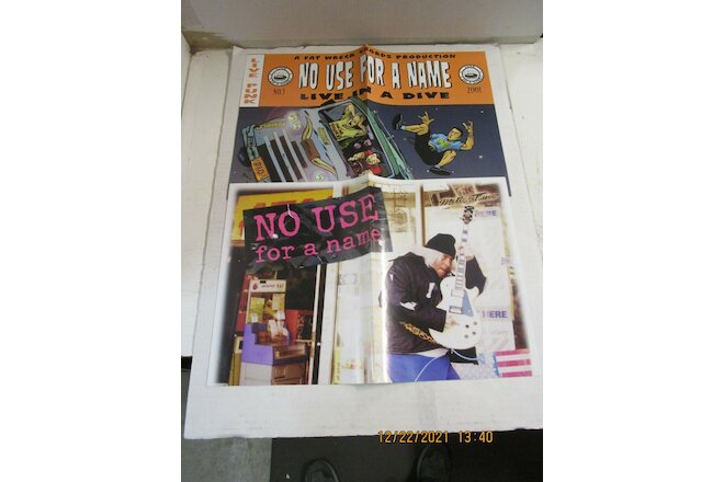 NO USE FOR A NAME 2XPromo Poster New! Unused! Fat Wreck Chords Punk #2