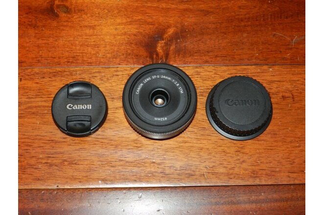 Canon Lens EF-S 24mm 1:2.8 STM 52mm Macro 0.16m/0.52ft EXCELLENT COND.