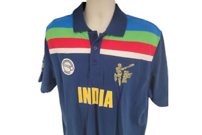 ICC Cricket World Cup 2015 India Jersey Polo Shirt Mens 2XL